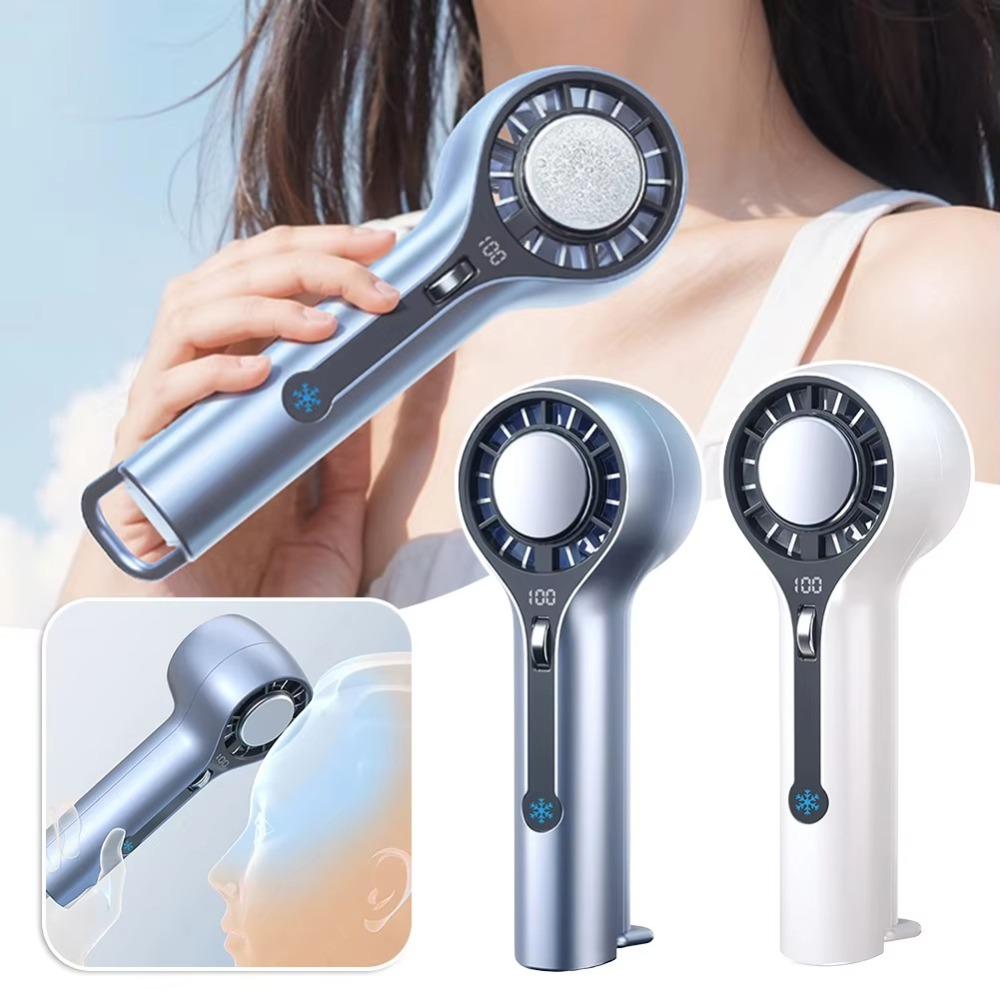Rechargeable Ice Sensation Cold Fan Adjustable Cooling Fan Portable Mini Pocket Fan Travel