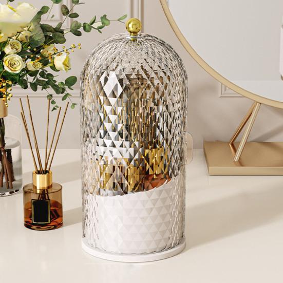 Держатель зубной щетки с крышкой, органайзер для хранения косметики, пылезащитный вращающийся на 360 градусов держатель для зубной щетки и кистей для макияжа