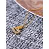 Yhpup Chic Small Heart Shiny Cubic Zirconia Pendant Necklace for Women Stainless Steel Valentine's Day Gift Jewelry Waterproof