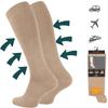 Бежевые компрессионные дорожные носки для женщин – размеры 35-38, 39-42, 43-46