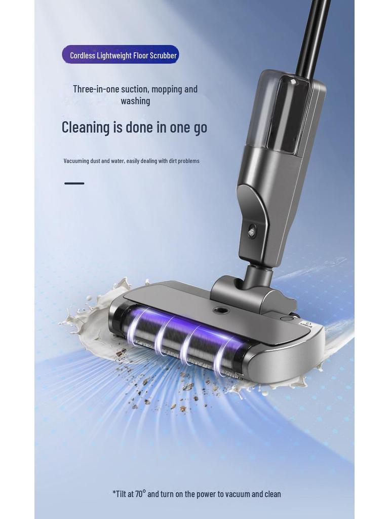 Умный очиститель пола 3 в 1: Поломоечная машина, пылесос и подметальная машина с функцией самоочистки и стерилизации для домашнего использования.