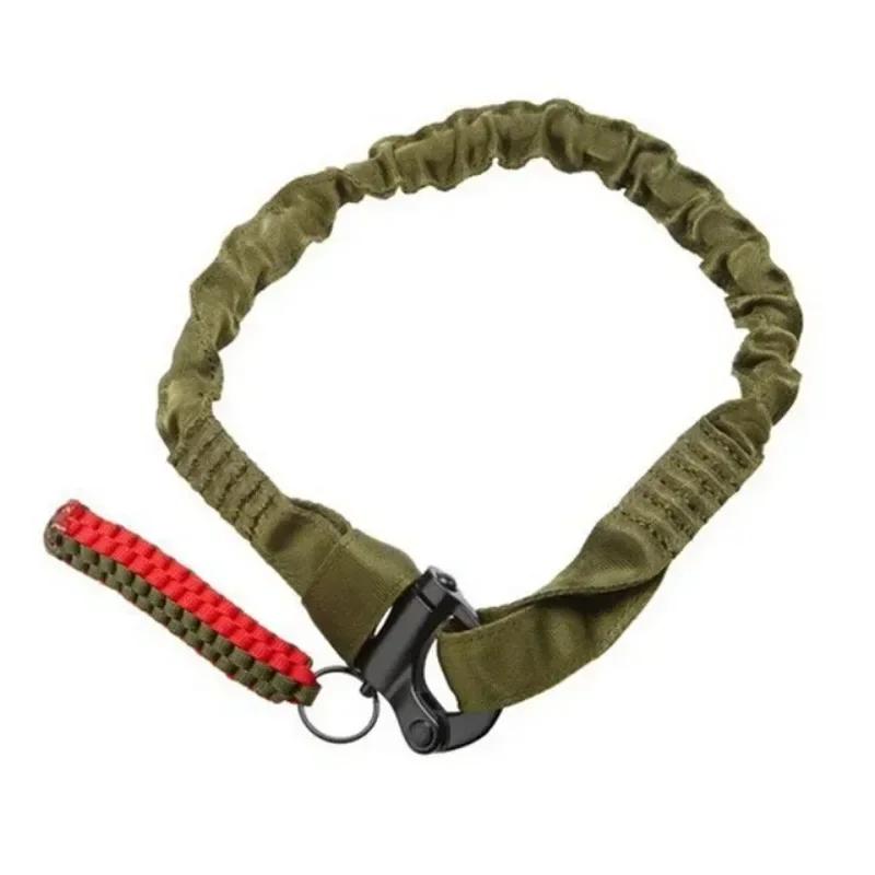 Quick Release Safety Rifle Sling Lanyard Strap Rope Line Climbing Protect Sling for Outdoor Hunting Nylon Rope Bungee Strap