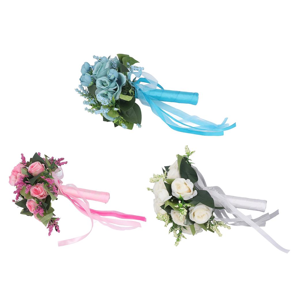 Свадебный букет имитация искусственной розы реалистичные зеленые листья современная элегантная роза для свадьбы Чу