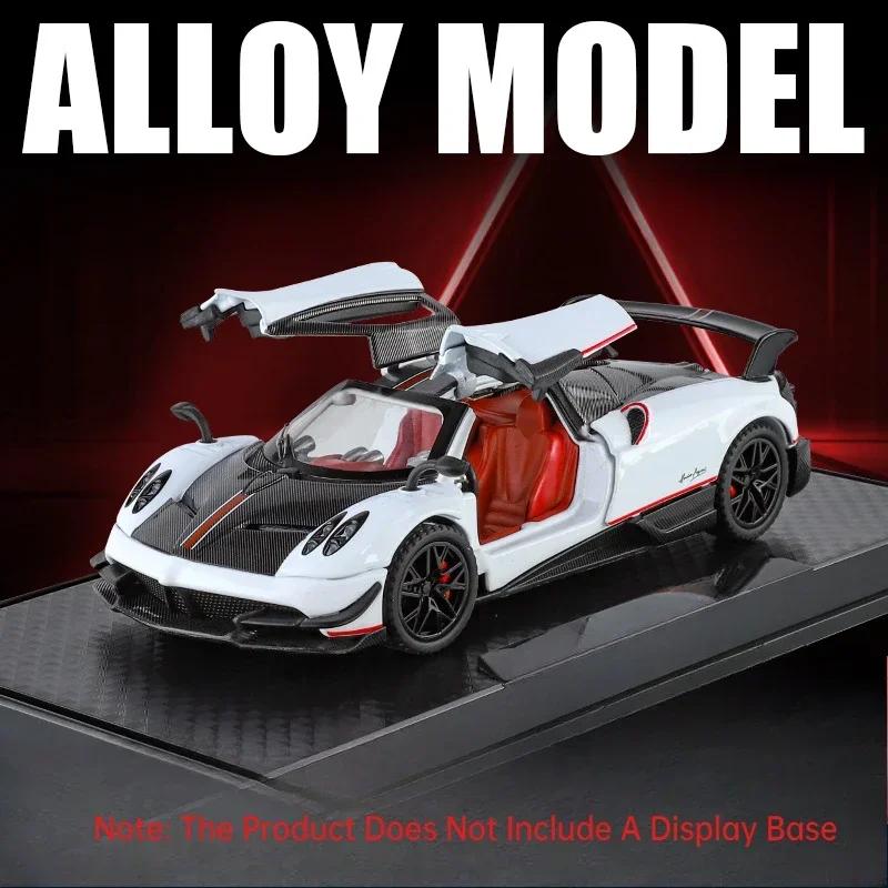 1:32 Pagani Zonda R Huaya BC Миниатюрная модель Сплав Литье под давлением Игрушки Двери машины открываются Звук Свет Оттянуть Назад Транспортные средства Мальчик Коллекция Подарки