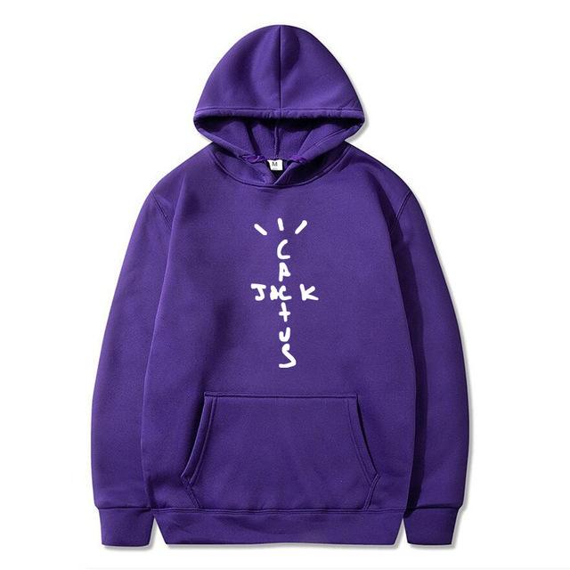 Худи с принтом алфавита Cactus Jack Swag Женская толстовка с капюшоном Повседневный пуловер