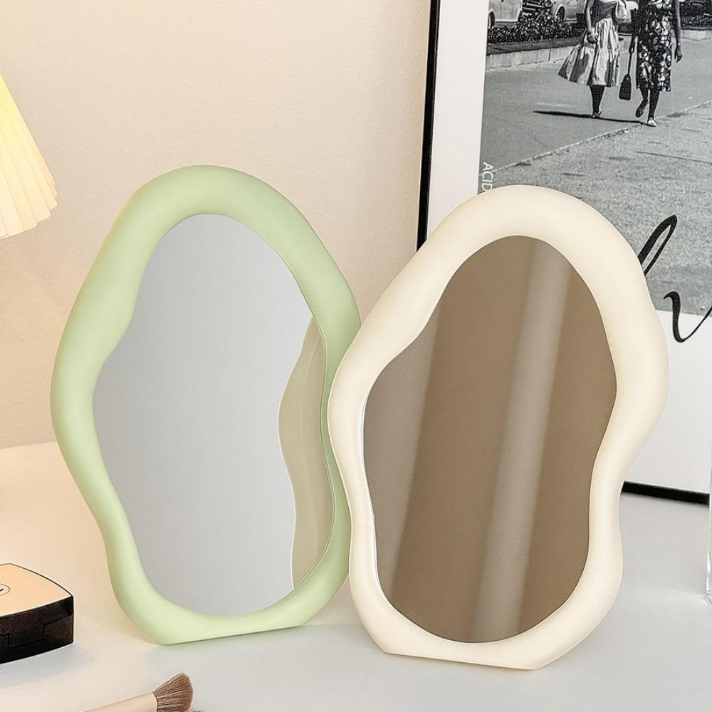 Cloud Shaped Makeup Mirror Cream Style Hairdressing Wall Mirror Standing Dresser Mirror