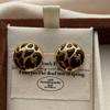 Unique Metal Zebra Pattern Stud Earrings French Retro Wild Light Luxury Niche Exquisite Commuting High Sense