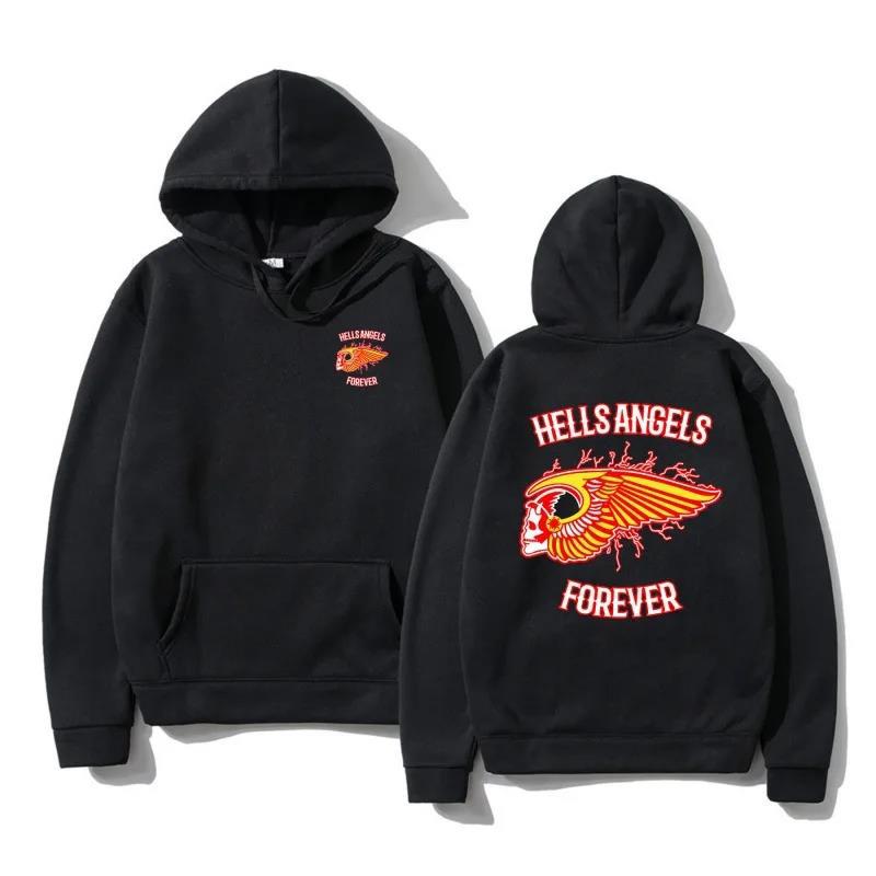 Hells Angels Brotherhood Motorclub Vintage Hoodie Men Women Sweatshirt Unisex Streetwear Autumn Winter Tops Clothes