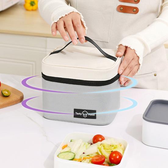 Large Capacity Insulated Bag Portable Handle Zipper Waterproof Aluminum Foil Outdoor Picnic Bento Lunch Fruit Grocery Food Thermal Cooler Tote Bag