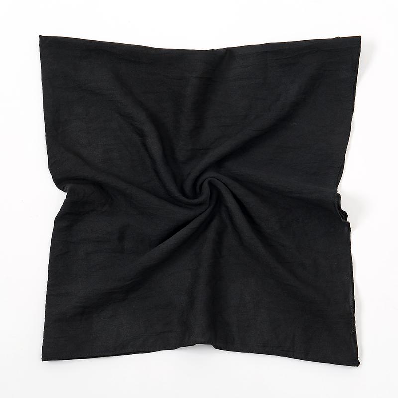 Тонкие мягкие квадратные платки 90*90 см для женщин, простые однотонные хлопково-льняные головные платки, мусульманские женские хиджабы, аксессуары для сумки