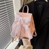 Ballet Style Bow Backpack Bag Women 2025 New Trendy Korean Backpack Cute Portable Shoulder Bag Schoolbag