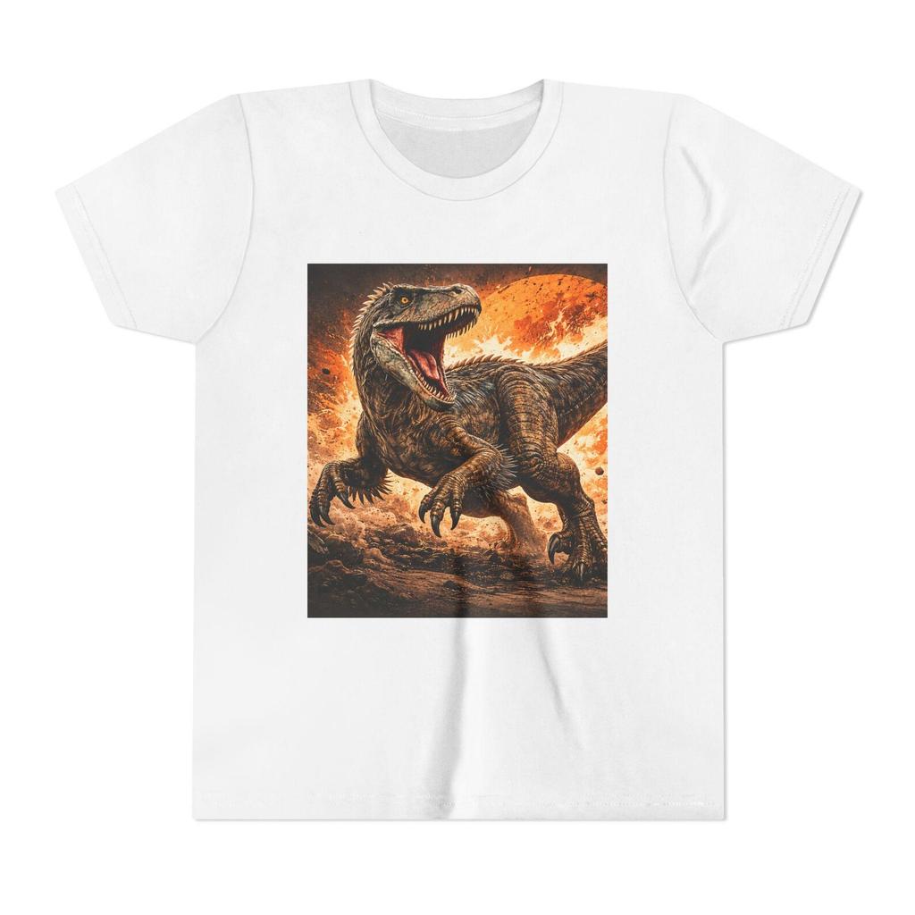 Tyrannosaurus Rex Roaring Youth Tee - T-Rex Dinosaur Illustration