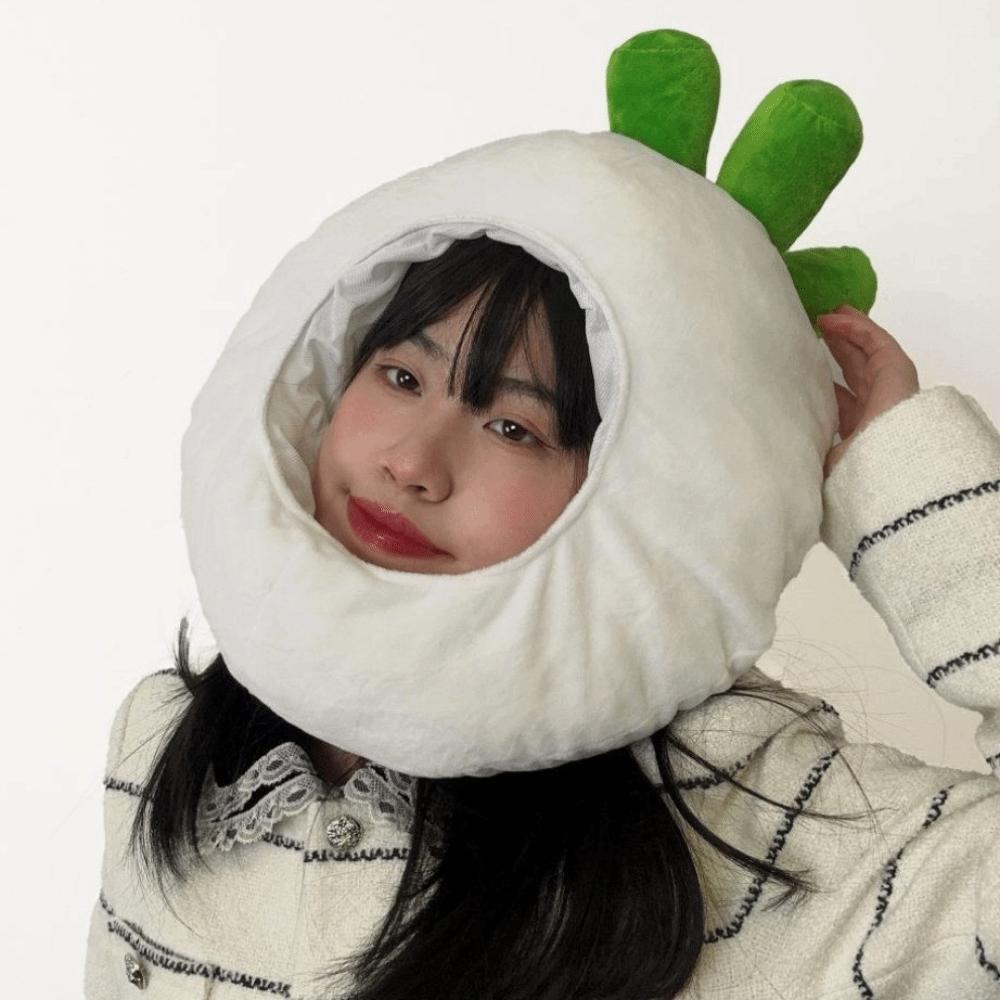 Creative Fruit and Vegetable Hat Playful Pullover Cap Lemon Nutrition Month Hat  Kids Adults