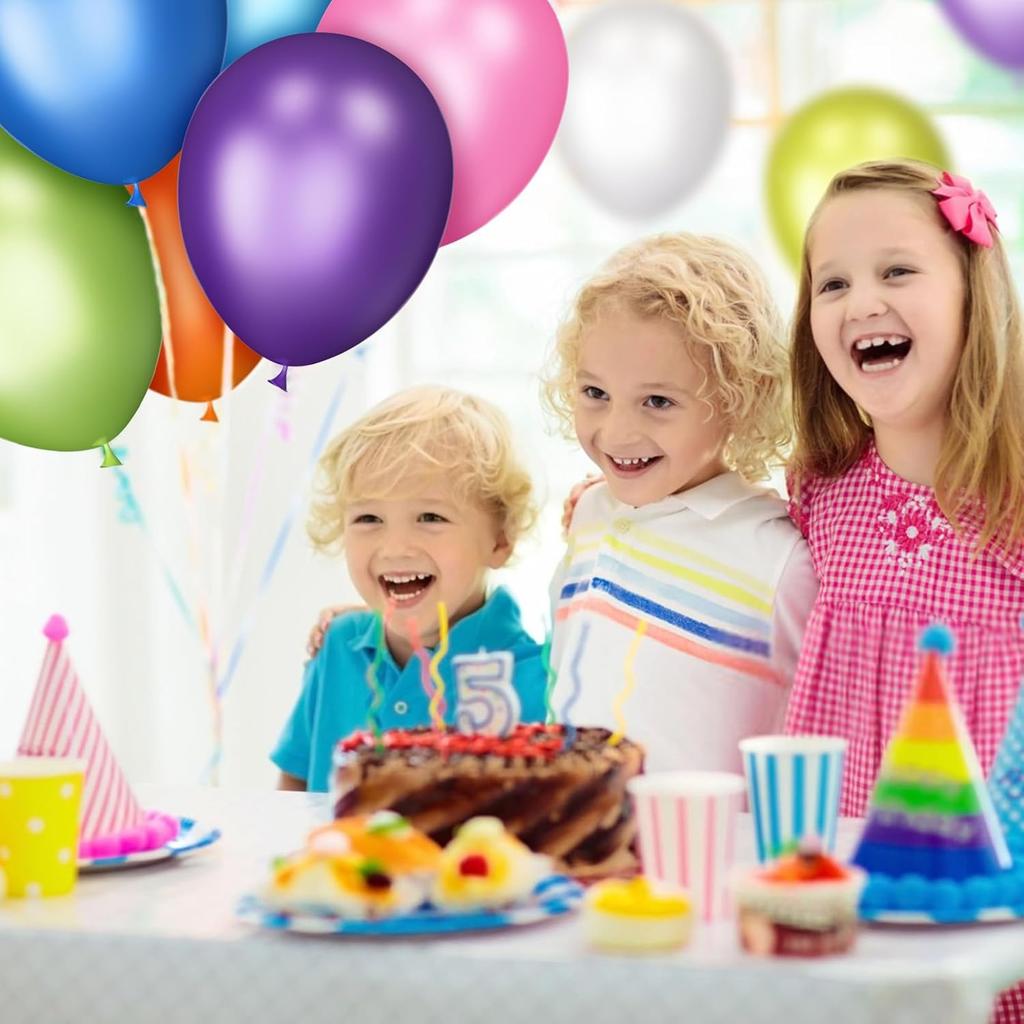 120Pcs Balloons Assorted Colors,12 Inch Latex Party Balloon for Birthday Party, Light Multi Color Ballons Rainbow Balloons for Wedding Baby Shower