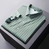 Dibinze Men's Plus Size Striped Short Sleeve Shirt