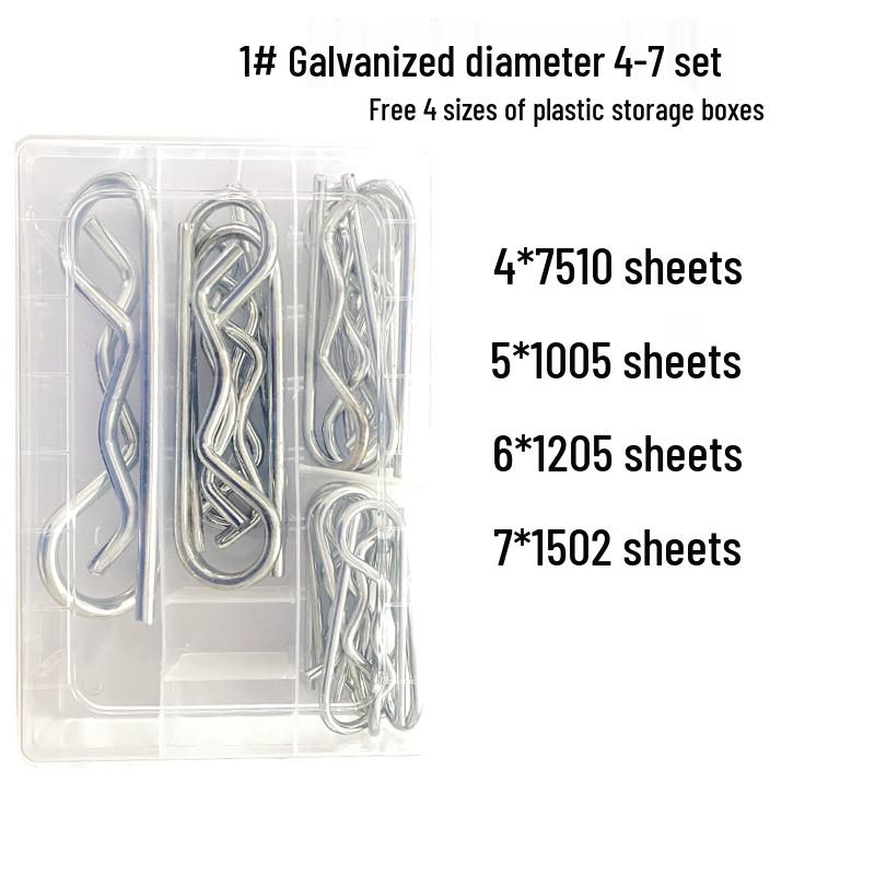 Stainless Steel B-type Cotter Pin and R-type Lock Pin Hair Clips, 1-6mm, Wave and Galvanized Variants