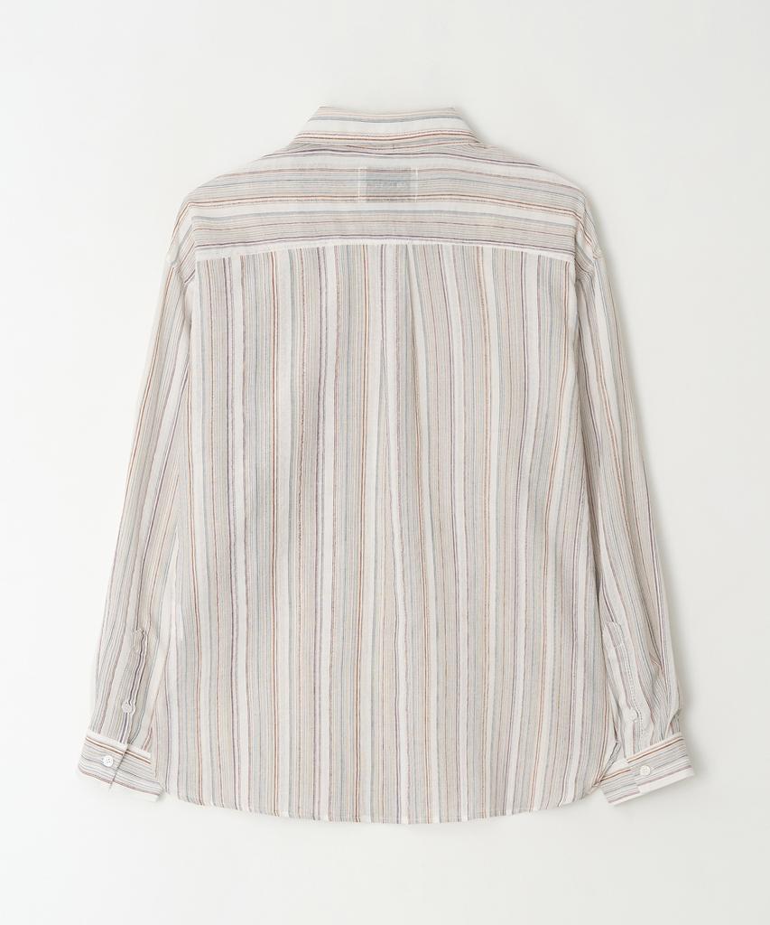 BILLIANT Striped Linen Shirt_Red