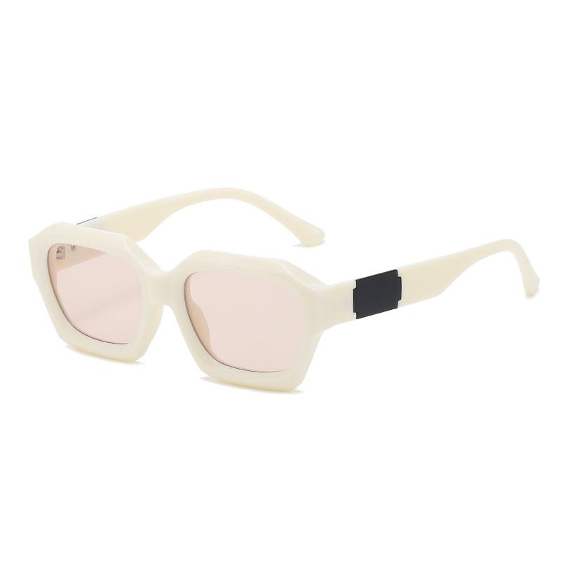 Ins retro brown sunglasses female hip hop sunglasses Internet celebrity fashion street shot trendsetter dancing glasses