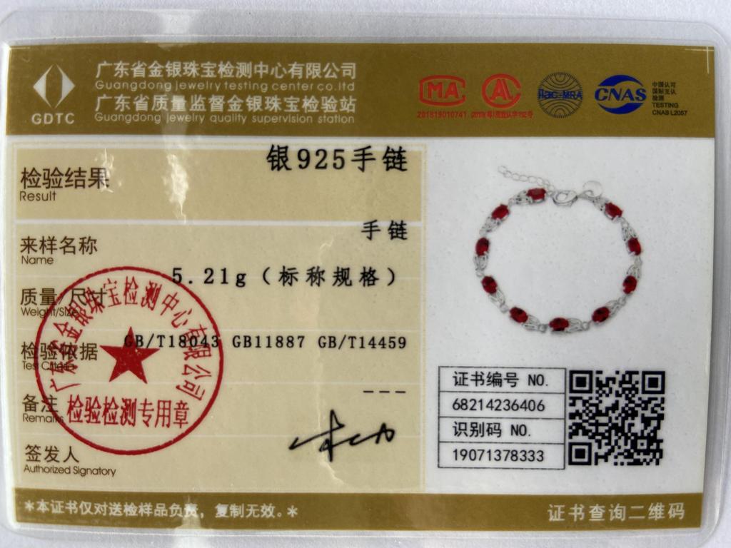 Браслет из стерлингового серебра 925 пробы с красным цирконом ААА, подарок на вечеринку, романтические украшения