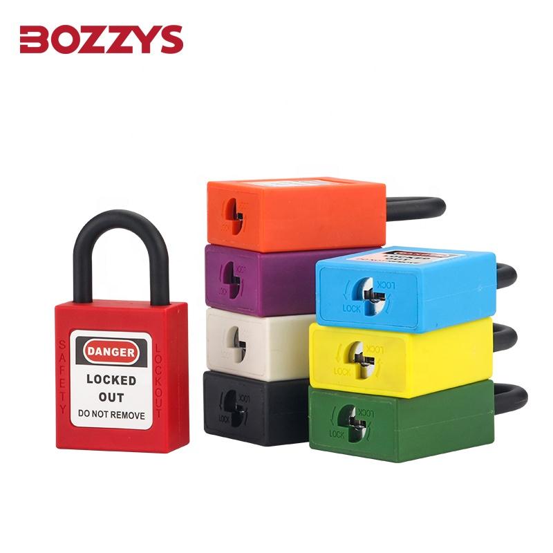 Bozzys Industrial Steel Padlocks with 25mm Nylon Shackle Key Retaining Function to Prevent Accidental Door Operation