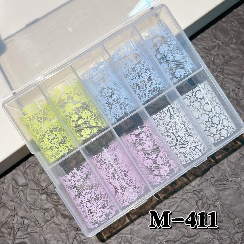 Lace Nail Foils Pink Blue White Nail Art Stickers Sexy Nail Decals  DIY Manicure