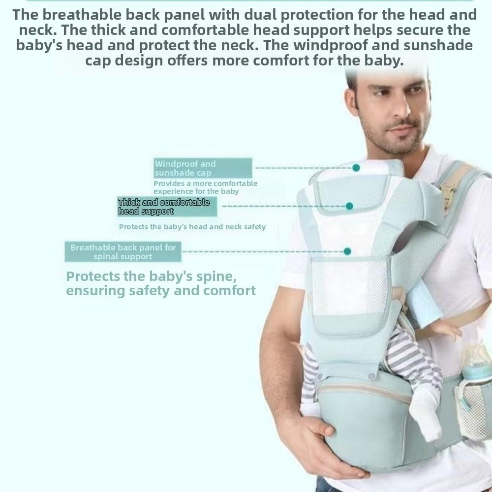 Эргономичный слинг-рюкзак для новорожденных, с сиденьем на поясе, для путешествий, мягкий, для детей