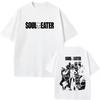 Горячая Распродажа Аниме Soul Eater Двусторонний Принт Футболка Летняя Мужская Женская Манга Смерть Ребенок Футболки Мужские Мягкий Хлопок Футболка Топы 2