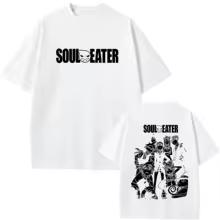 Горячая Распродажа Аниме Soul Eater Двусторонний Принт Футболка Летняя Мужская Женская Манга Смерть Ребенок Футболки Мужские Мягкий Хлопок Футболка Топы 2
