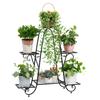 Flower 3 Width Gardening Flower Garden Living Height High Large Stand, Iron, Black, Tiers, 80, Rack, Indoor, Outdoor, Stand, Cute, Houseplants,