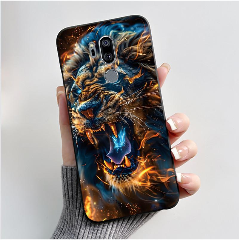 Casing For LG G7 ThinQ Case G710EM Luxury Dragon Cute Cool Boys Girls Soft TPU Black Silicone Matte Bumper LG G7ThinQ Back Cover