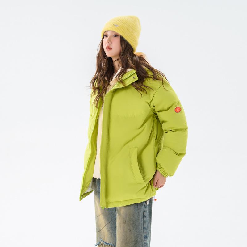 Hong Kong Style Loose Large Size Fake Two Hooded Jackets Thickened Winter Couple Cotton Clothes