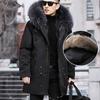 Мужская парка с подкладкой из цельного меха норки, новый зимний стиль, меховое пальто мехом к коже, имитация кашемира норки, средней длины