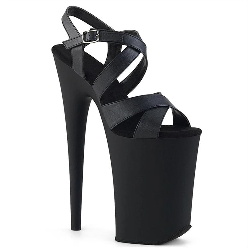 Zapatos Mujer Buckle Fetish Sandals 26cm Thin Heels Pumps Platform Woman Walking Show Artifact Model High-heeled Shoes