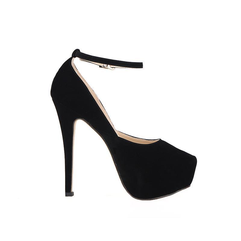 Женские туфли-лодочки на шпильках, сексуальные, 14 см, с круглым носком, ремешком на щиколотке, с тонким каблуком, на платформе, с открытой пяткой, туфли-лодочки на высоком каблуке, для вечеринки, свадьбы, платья