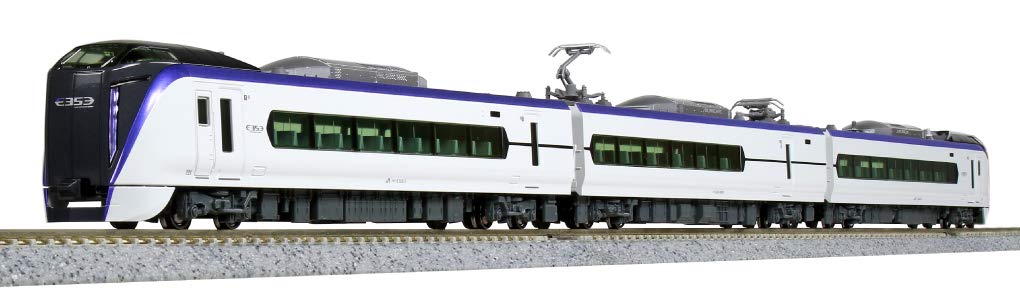 В комплект поставки серии KATO N gauge E353 входит набор для формирования Azusa/Kaiji из 3 вагонов 10-1836