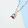 Серебряный ожерелье-поезд Thomas & Friends с гравировкой, против потери