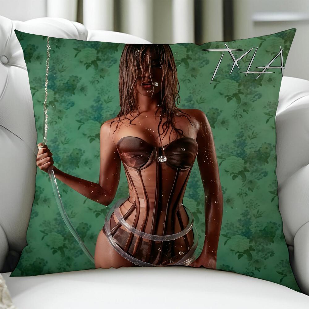 Pop Singer TTyla cushion cover Birthday Anniversary Gifts Double Sided Printed Zipper Cushion Cover Soft Skin Bedding