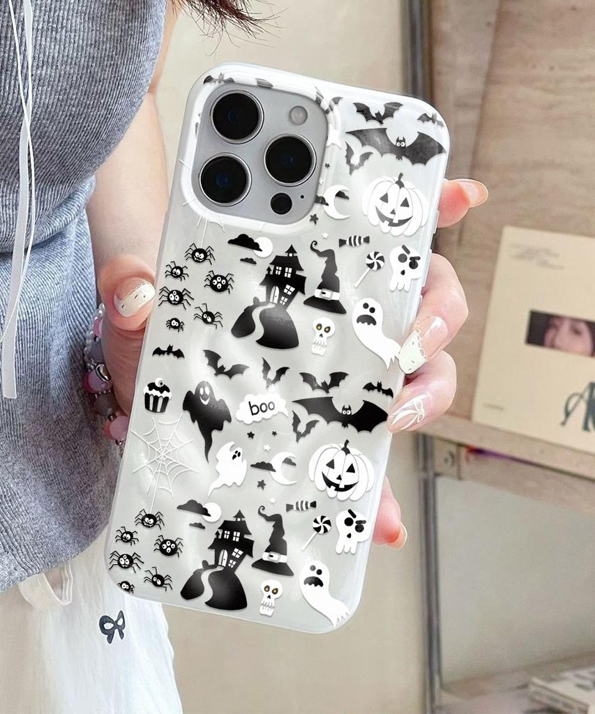 Чехол для Apple iPhone 17 11 15 Pro Max 14 Plus 13 12 16 Ударопрочный Защитный Чехол Силиконовый Funda Чехол для Телефона Хэллоуин Мультяшный