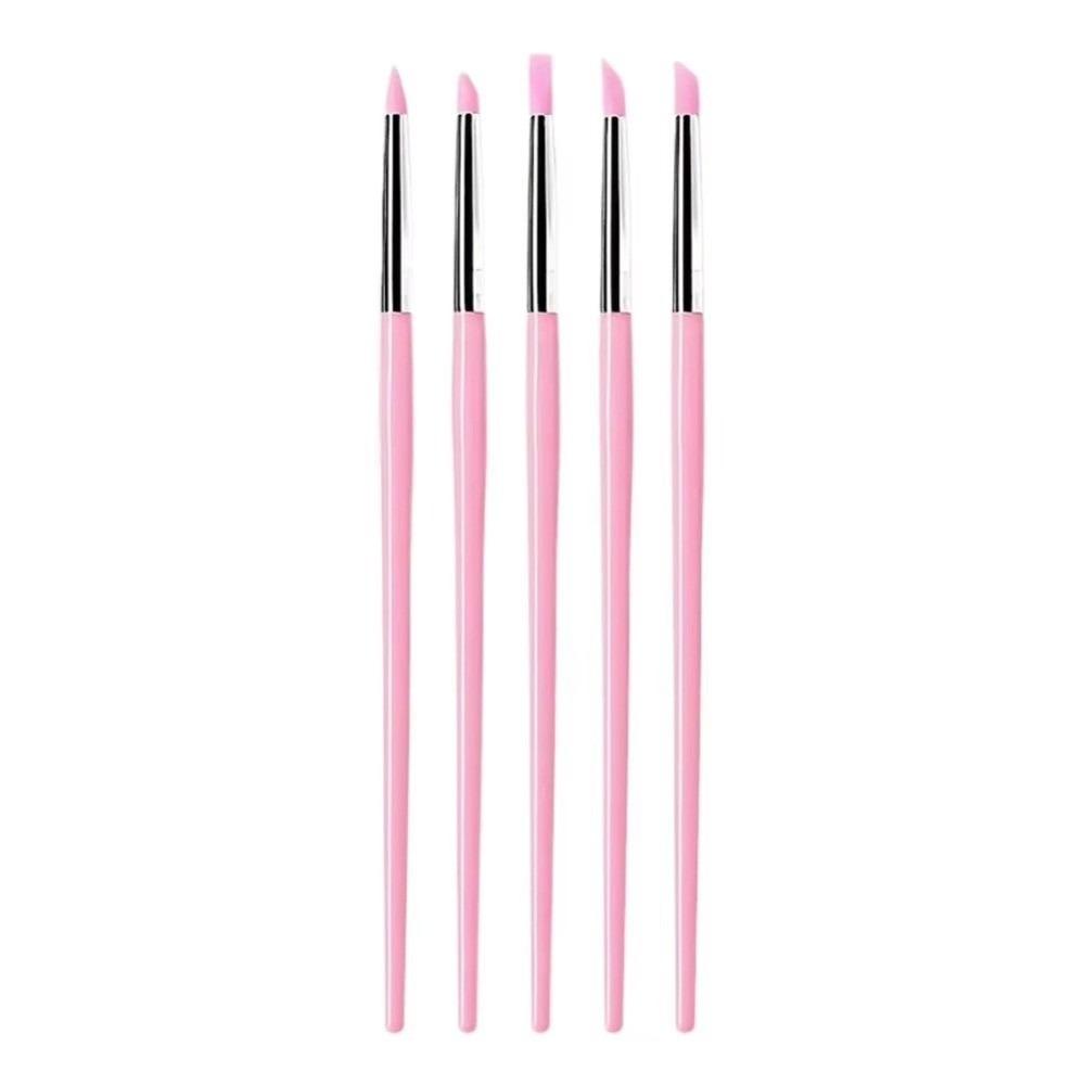 5Pcs DIY Manicure UV Gel Sculpture Nail Pen Small Head Polish Tip Manicure Tools