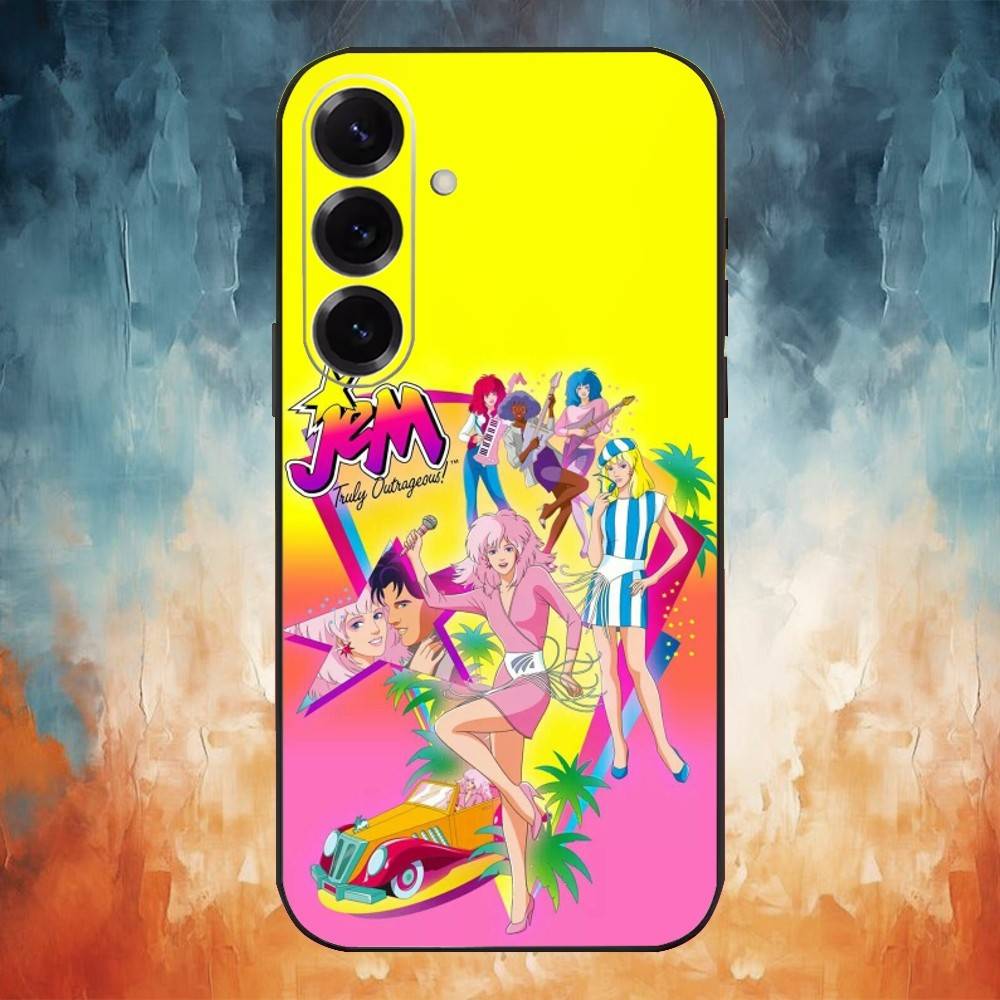 Чехол для телефона J-Jem And The Holograms для Samsung Galaxy A73, A72, A71, A70, A53, A52, A51, Другие Мягкий Черный Чехол
