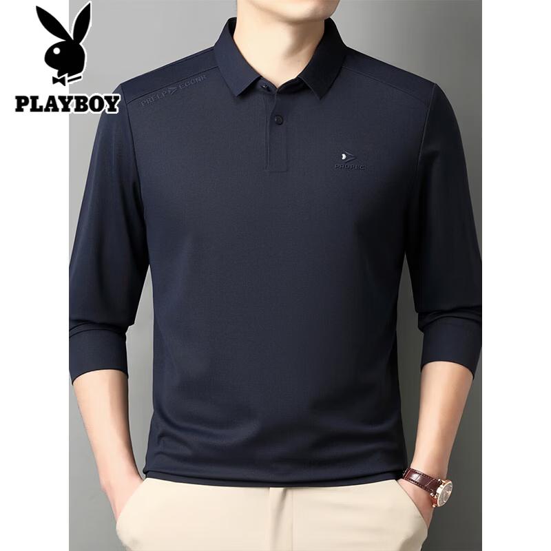 PLAYBOY Мужская рубашка поло с длинным рукавом