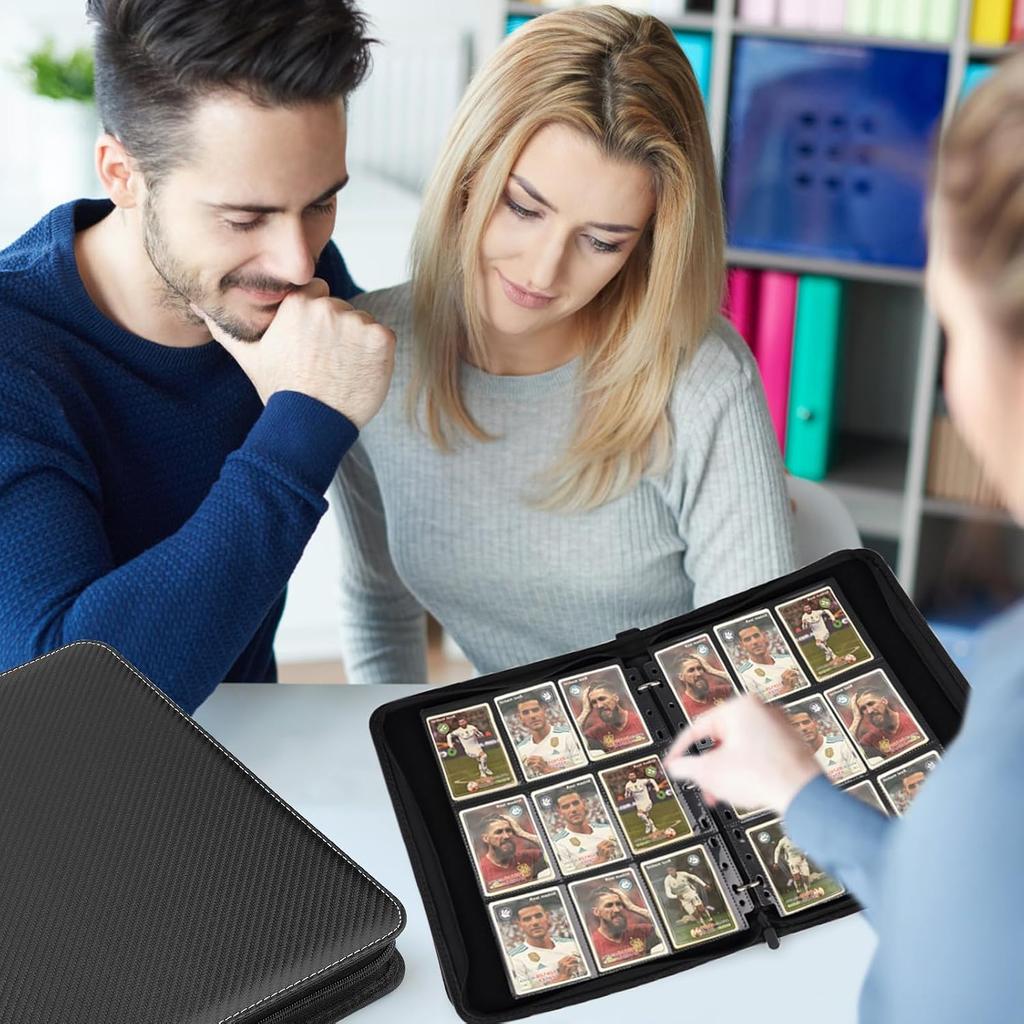 Папка для карточек на 9 карманов, премиум-папка для коллекционных карточек на молнии, двухсторонний карманный PU-переплет для коллекций 720, коллекционный альбом, папка для карточек для MTG, TCG