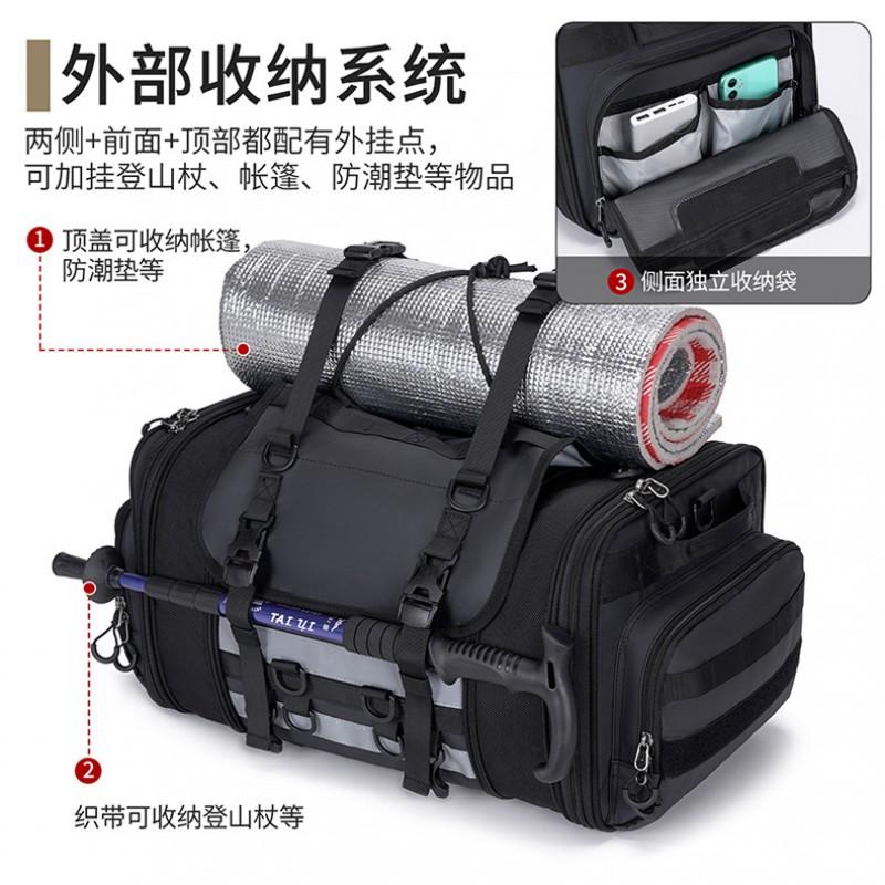 Motorcycle Tail Bag Large Capacity Touring Pack Outdoor Handheld Saddlebag Bike Riding Travel Storage