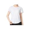 Solid Crew Neck Short Sleeve T-Shirt Women Tops White 1373399-100