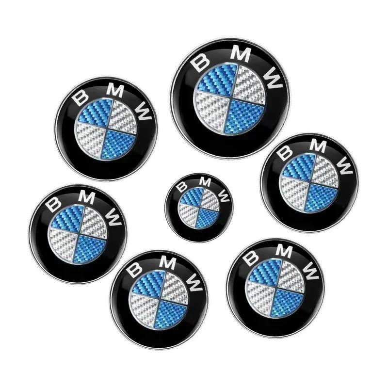 BAAP1 7pcs Front Hood Emblem Car 50th Anniversary Logo 82mm+Rear Badge 74mm+Wheel Hub Cap 68mm Decoration Cover Styling for BMW M