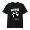 Wham 1984 Big Tour Print Dark Grey T Shirt for Men Fashion Retro Band Design vintage Washed Soft streetwear fashion Slightly