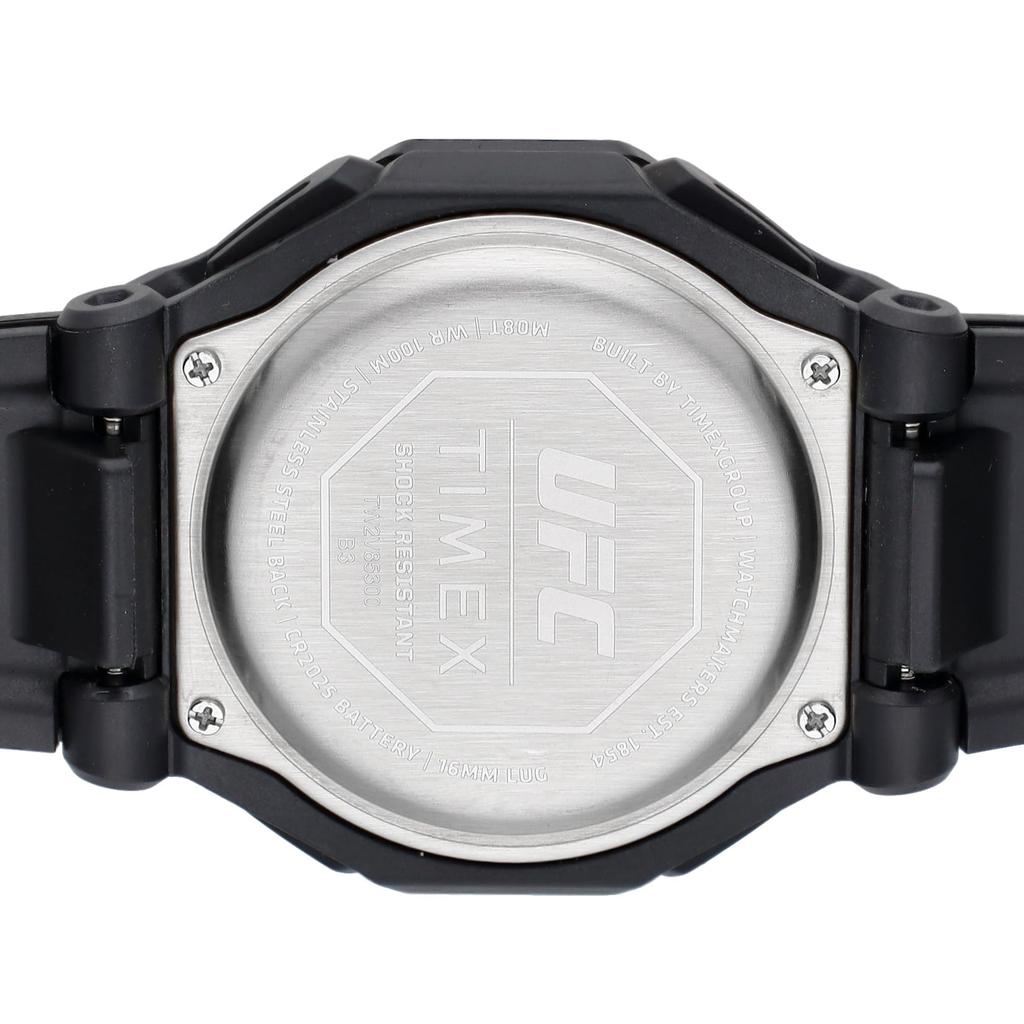 Часы UFC Timex Fight Week с черным циферблатом, кварцевые, 100 м, водонепроницаемые, минеральное стекло, 45 мм, TW2V85300, черные [TIMEX] мужские [Товар]