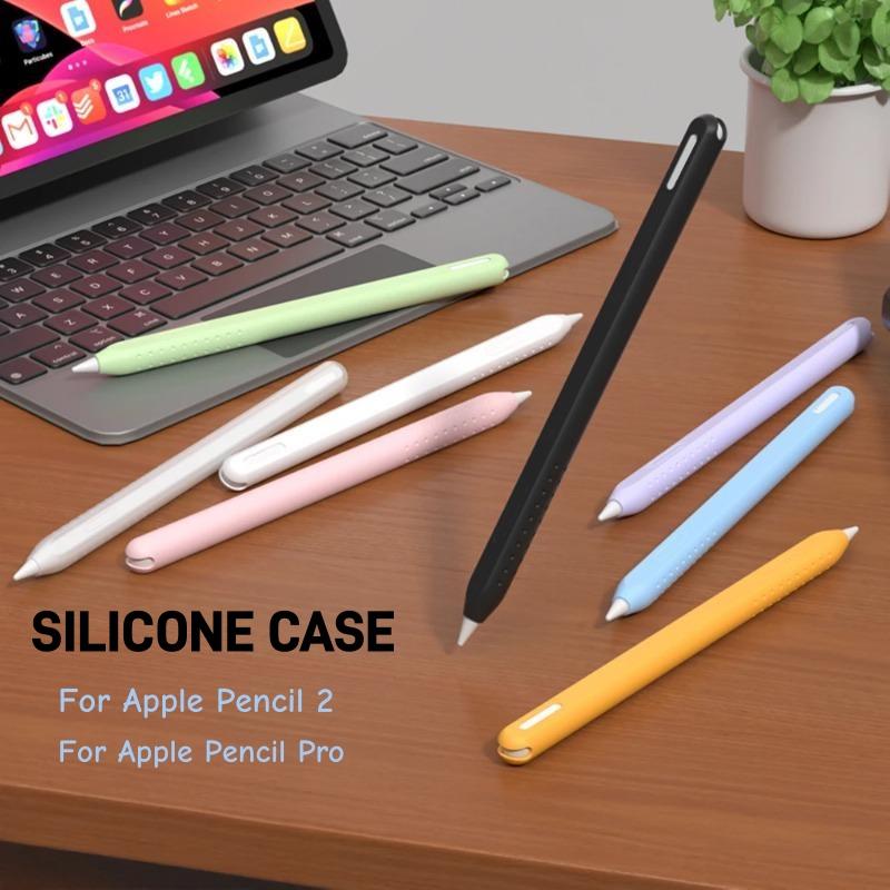 Силиконовый пенал для Apple Pencil 2 2-го поколения Чехлы для стилуса Однотонный чехол для Apple Pencil Pro Защитный чехол
