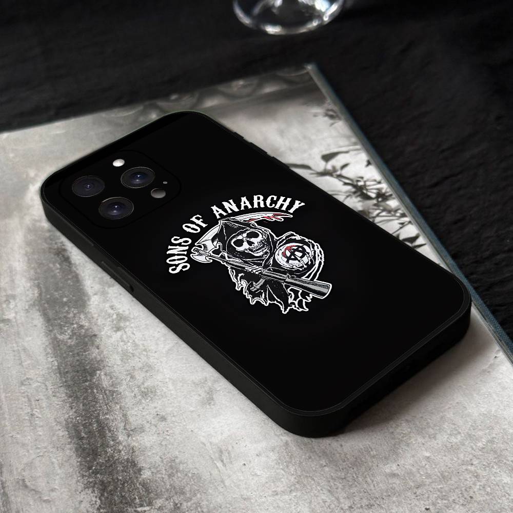 Action Tv Sons Of Anarchy Phone Case Black Silicone Soft Shell For IPhone 17 16 15 14 13 12 11 Air Pro Max Plus Hot Sale