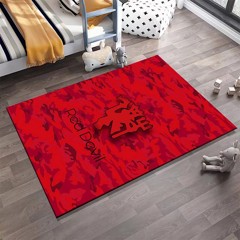 Red Devil Design Rug Non-slip rug suitable for living room and bedroom sofas